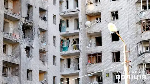 Последствия обстрелов в Донецкой области. Фото: Нацполиция