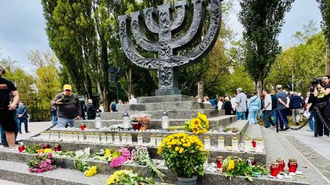 Менора в Национальном историко-мемориальном заповеднике Бабий Яр.Фото:УН
