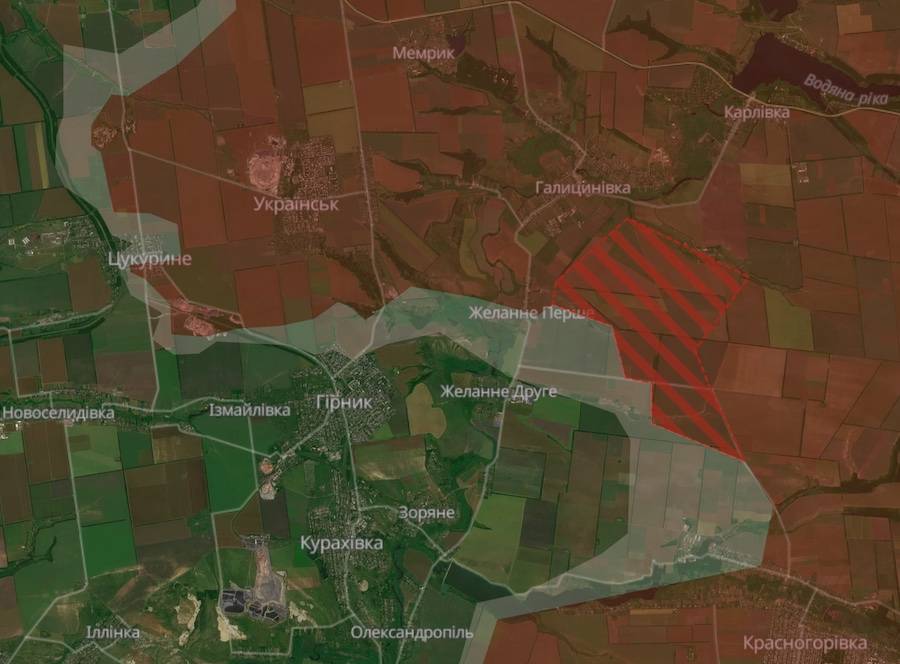 Screenshot of the DeepState interactive map