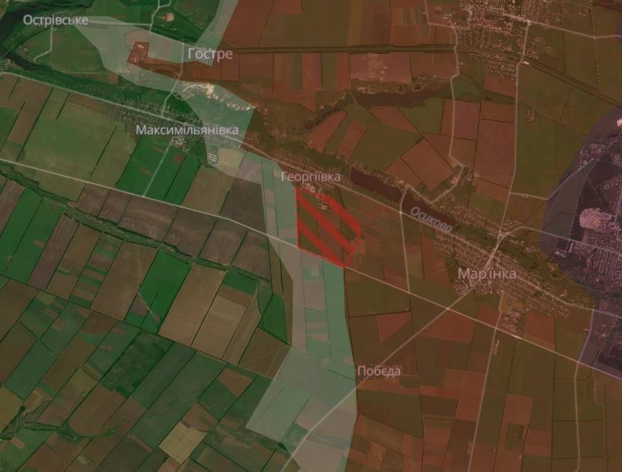 Screenshot of the DeepState interactive map