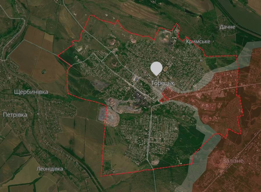 Screenshot of the DeepState interactive map