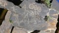 A rock painting in Yushu Tibetan Autonomous Prefecture, northwest China's Qinghai Province. Photo by Yushu research institute of history and culture/Xinhua.