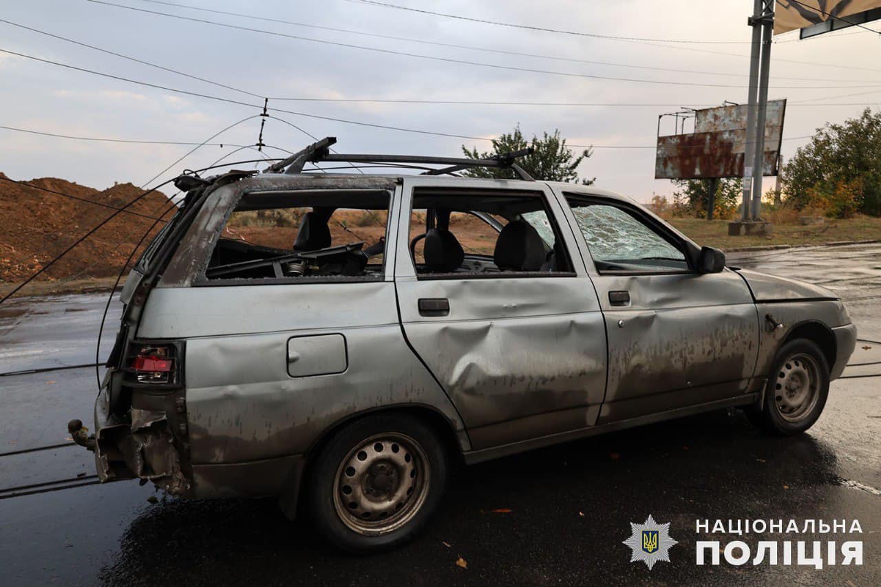 Наслідки російського обстрілу Слов’янська. Фото: Нацполіція
