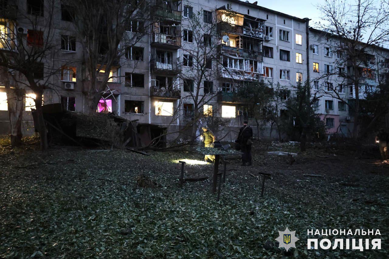 Наслідки російського обстрілу Слов’янська. Фото: Нацполіція