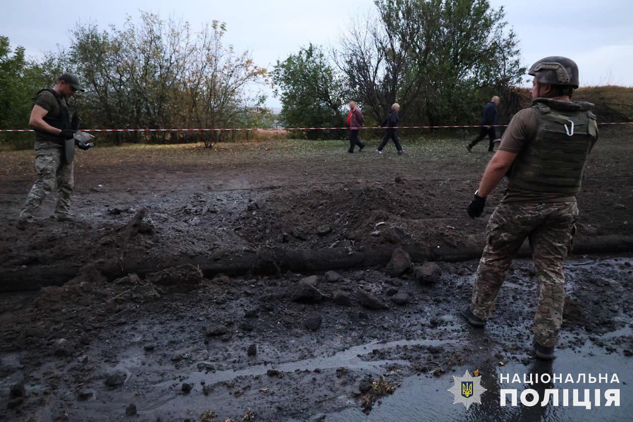 Наслідки російського обстрілу Слов’янська. Фото: Нацполіція