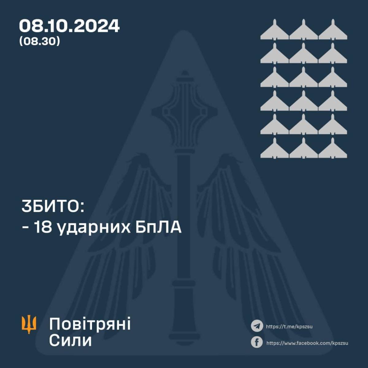 Інфографіка повітряних сил ЗСУ