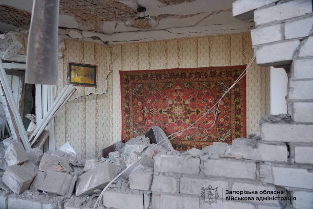 Наслідки атаки росіян по Запоріжжю. Фото: Telegram/Іван Федоров/Запорізька обл/Запоріжжя