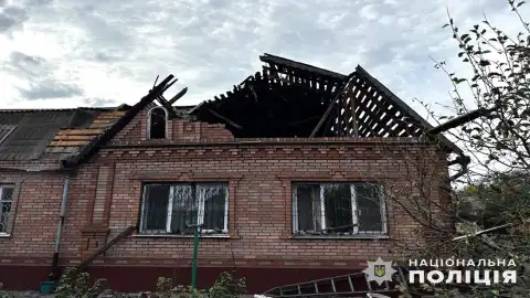 Последствия обстрелов в Донецкой области. Фото: Нацполиция