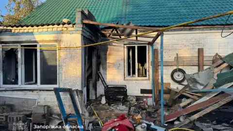 Последствия обстрелов в Запорожской области. Фото: Telegram/Іван Федоров/Запорізька обл/Запоріжжя