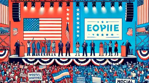 Выборы в США. Изображение сгенерировано с помощью ИИ