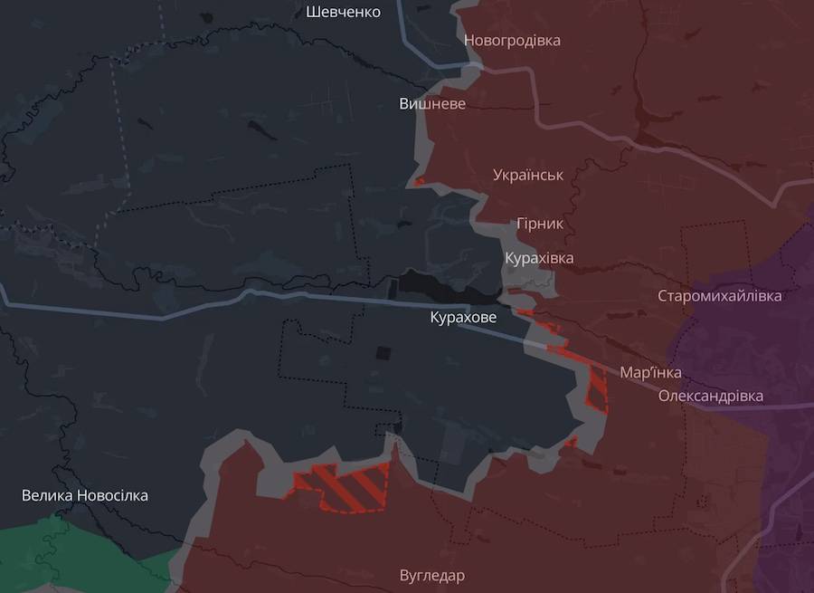 Скріншот інтерактивної мапи DeepState