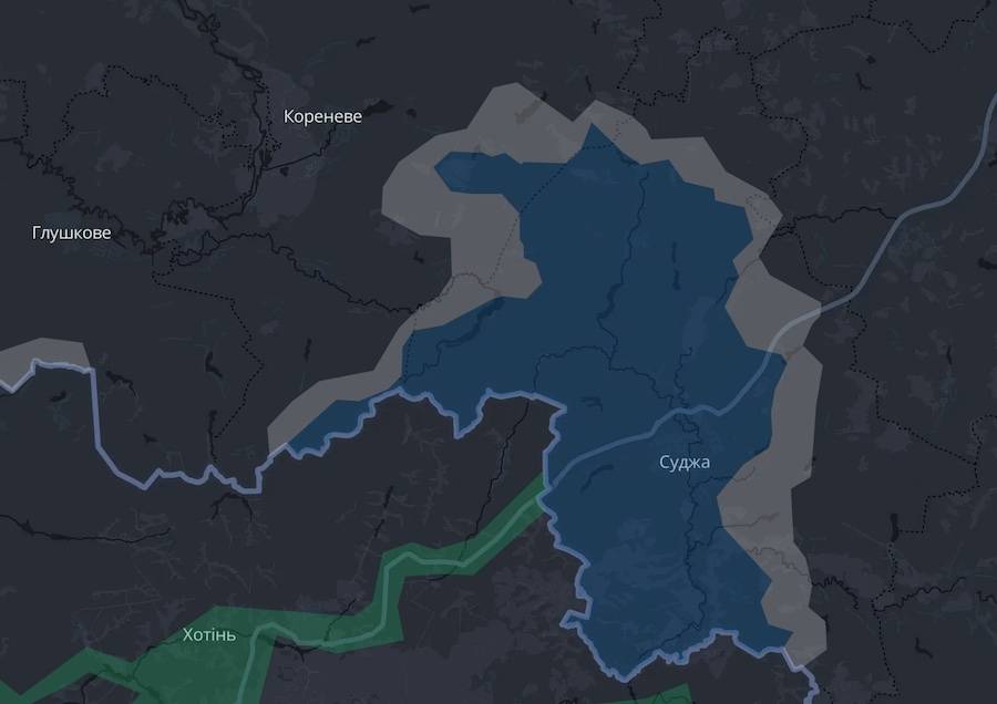 Screenshot of the DeepState interactive map