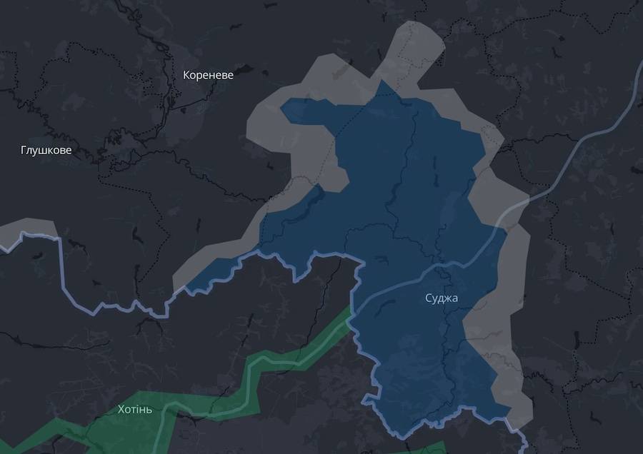 Скріншот інтерактивної мапи DeepState