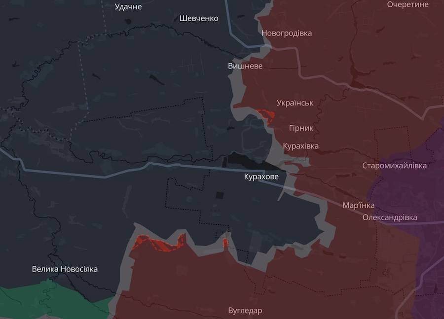 Screenshot of the DeepState interactive map