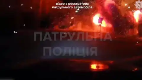 Момент удара РФ. Кадр видео