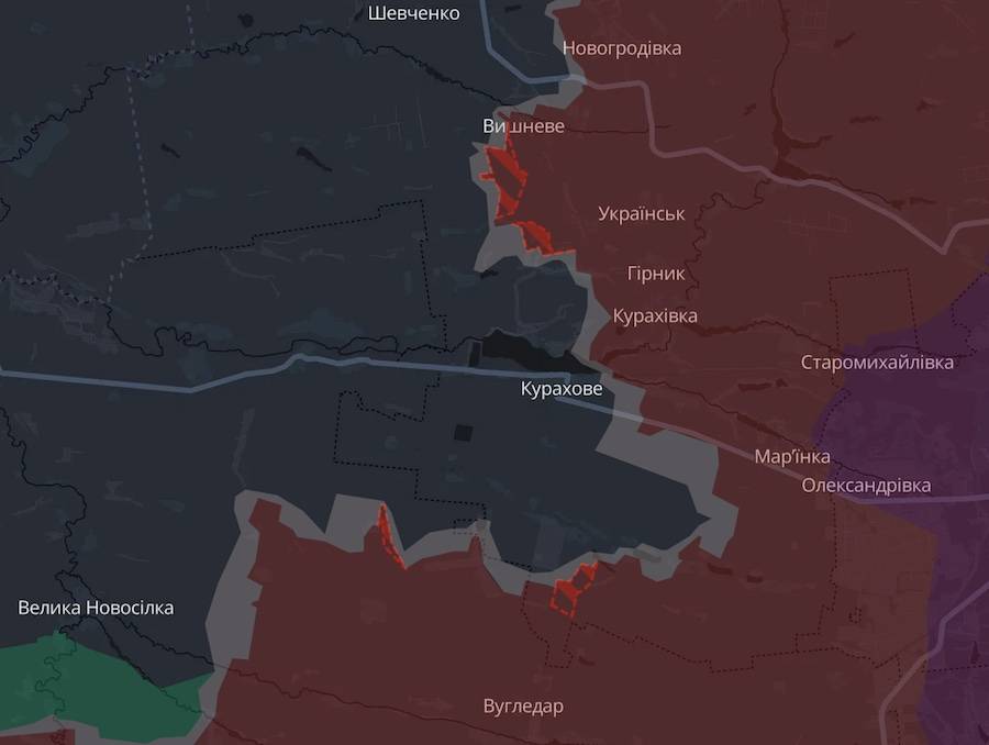 Screenshot of the DeepState interactive map