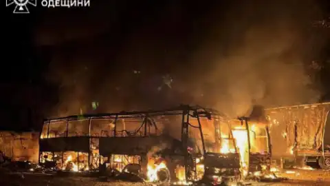 Пожежа в Одеській області. Фото: ДСНС