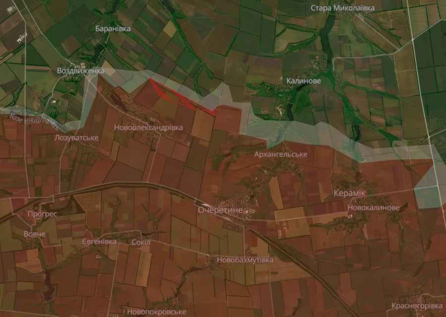 Screenshot of the DeepState interactive map
