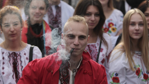 Києвом пройшов 18-й Мегамарш вишиванок