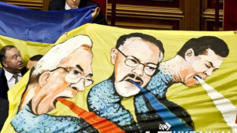 БЮТ и НУ-НС блокировали трибуну Рады