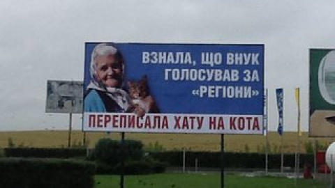 Бабушка и кот "поселились" в Тернополе.