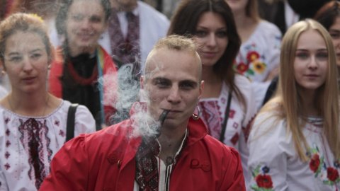 В Киеве прошел 18-й Мегамарш вышиванок