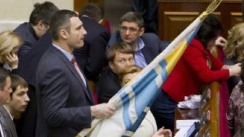 Председатель фракции УДАР в Верховной Раде Виталий Кличко.