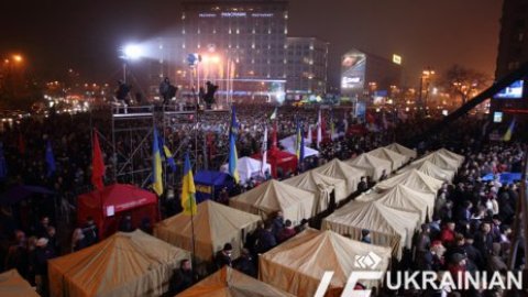 Палаточный городок оппозиции на Европейской площади