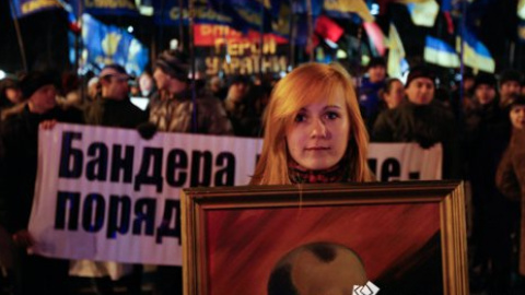 Факельное шествие в честь Бандеры в Киеве