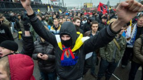 "Русский марш" в Москве. Фото с Twitter Ильи Варламова