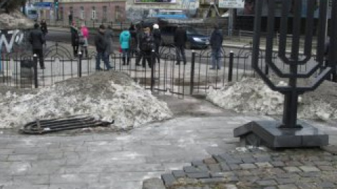 Памятник жертвам львовского гетто во Львове. Фото: Львовское общество еврейской культуры