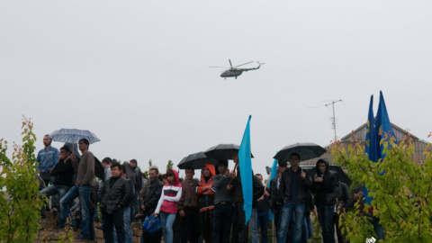 Траурный митинг крымских татар прошел на окраине Симферополя