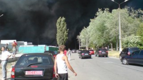 На месте происшествия.