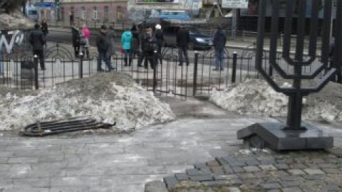 Памятник жертвам львовского гетто во Львове. Фото: Львовское общество еврейской культуры
