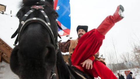Украинские казаки продемонстрировали свое мастерство
