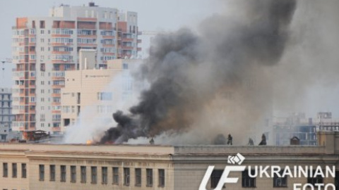 Пожар в Харьковском национальном университете