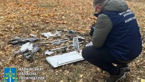 Остатки российского БПЛА "Молния". Фото: Харьковская областная прокуратура