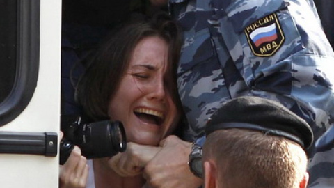 Задержания в Москве во время инаугурации Путина