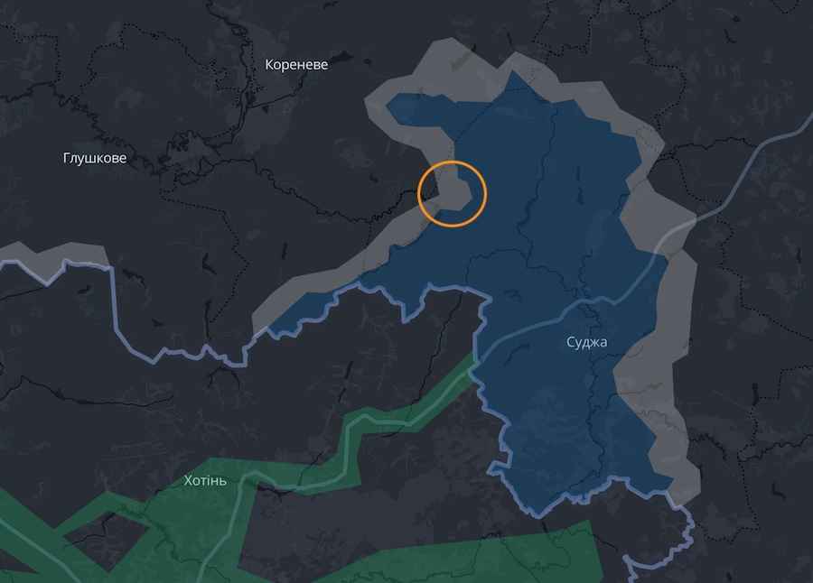 Скріншот інтерактивної мапи DeepState
