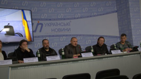 Прес-конференція, присвячена відкриттю виставки міжнародного українського інформаційно-культурного проекту "Майдан. Україна. Шлях до Свободи / Війна за Незалежність" в Вашингтоні.