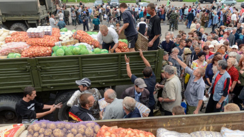 Гуманитарная помощь прибыла в Славянск