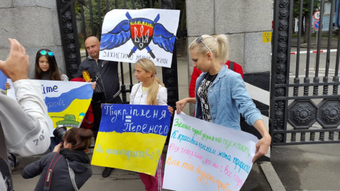 Мітинг біля будівлі Генштабу в Києві