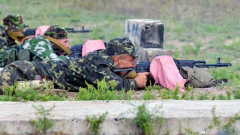 Підготовка призваних в українську армію військовослужбовців