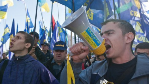 Митинг сторонников БЮТ и "Свободы" у здания  ВР