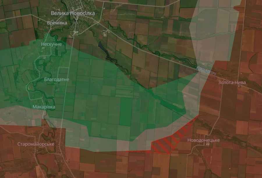 Screenshot of the DeepState interactive map