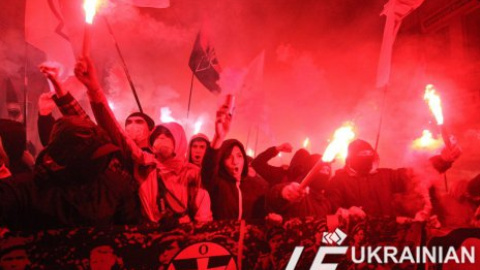 Марш сторонников "Свободы" в честь праздника Покрова