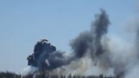 На аэродроме Краматорска после обстрела снайпером произошел взрыв. Скриншот youtube.com