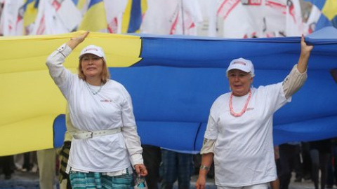 Митинг оппозиции в Киеве по случаю Дня Независимости