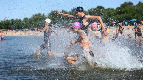 В Запорожье спортсмены боролись за звание чемпиона Украины по триатлону