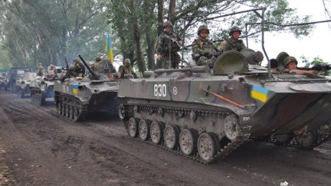 Украинские военные в зоне АТО